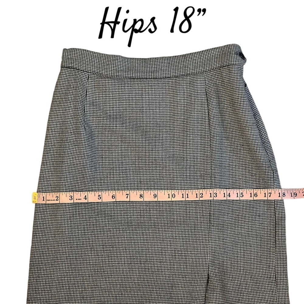 Mark Shale Vintage  Black and White Houndstooth Pencil Skirt Women's Size 6 - Picture 9 of 13